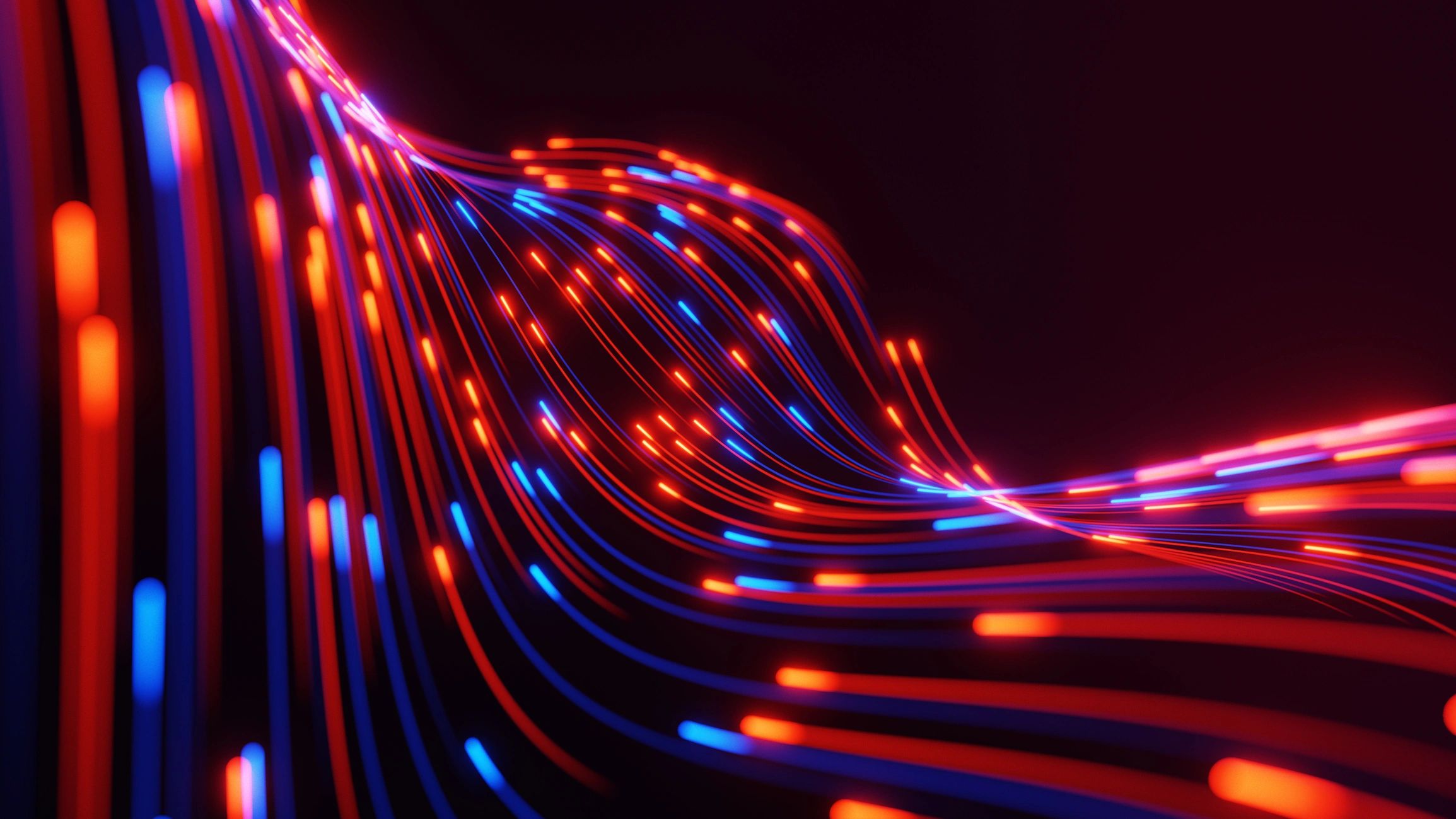Abstract red network lines